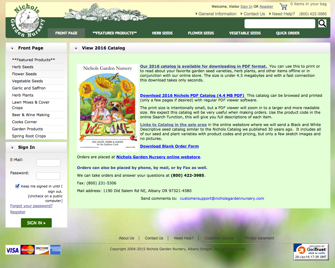 seed catalogs online